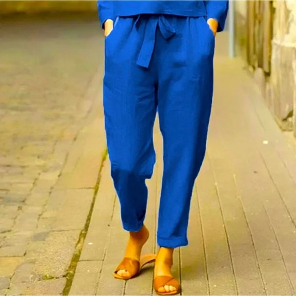 Coord set- Two piece Lace up pant set - Picture 4 of 8